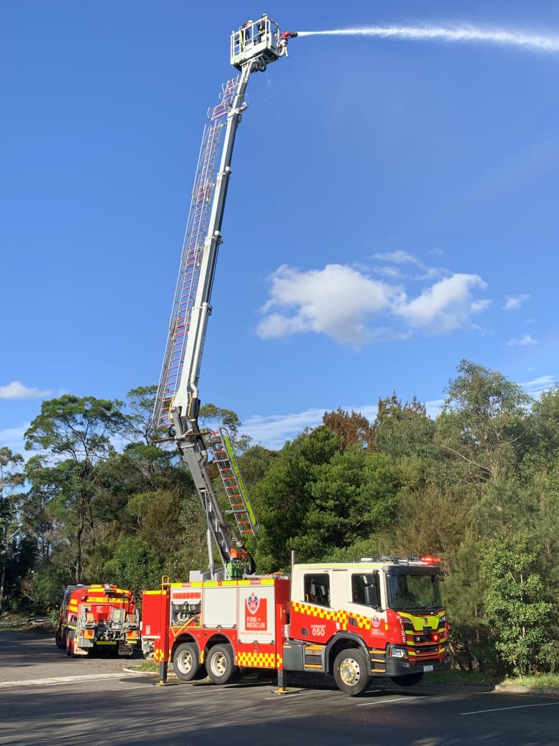 aerial ladder fire truck
