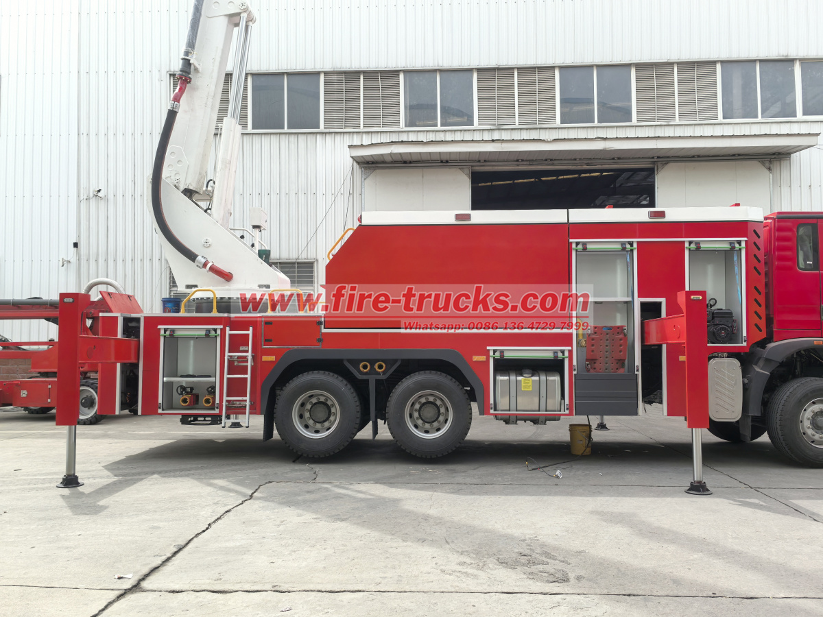 32m aerial jet fire truck HOWO