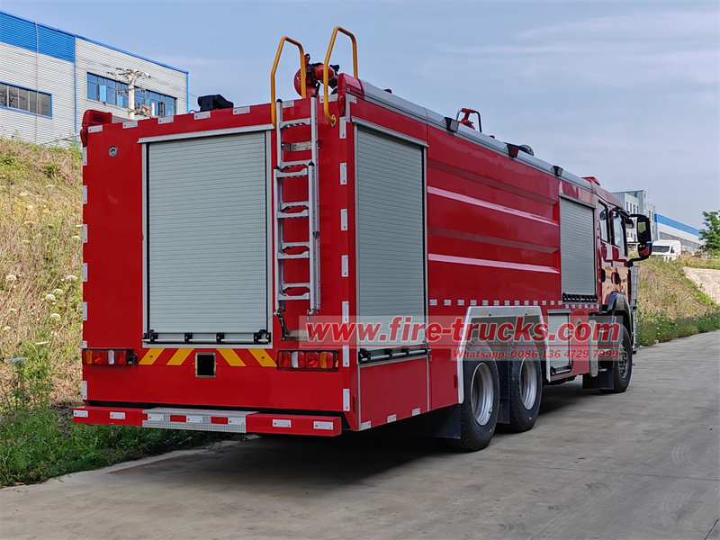 Sitrak 6x4 dry powder foam fire truck 