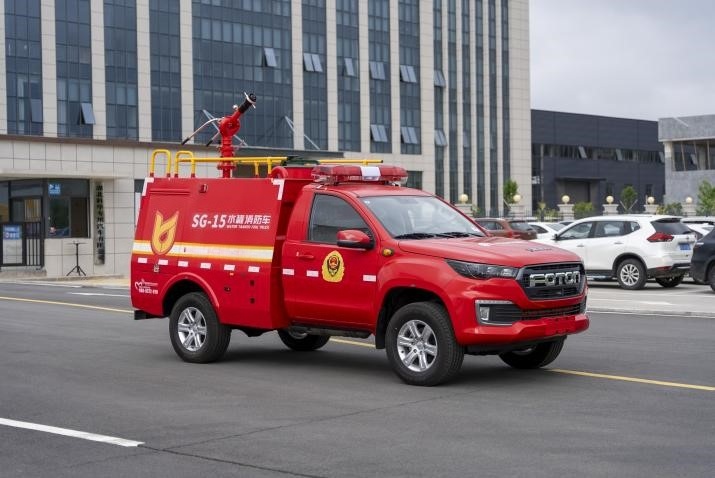 drawing of FOTON RIV equipped fire pickup