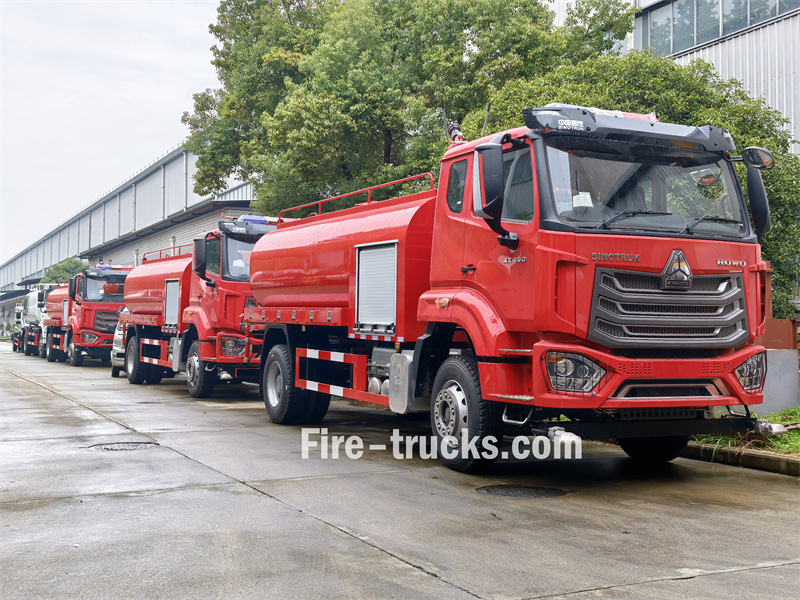 3 units HOWO 4X2 RHD fire water sprinkler truck