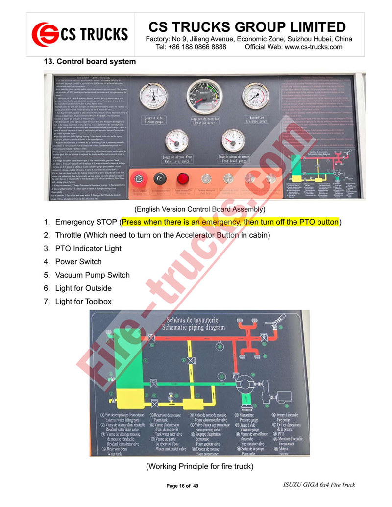 ISUZU 12000L Foam Fire Truck export Burkina Faso