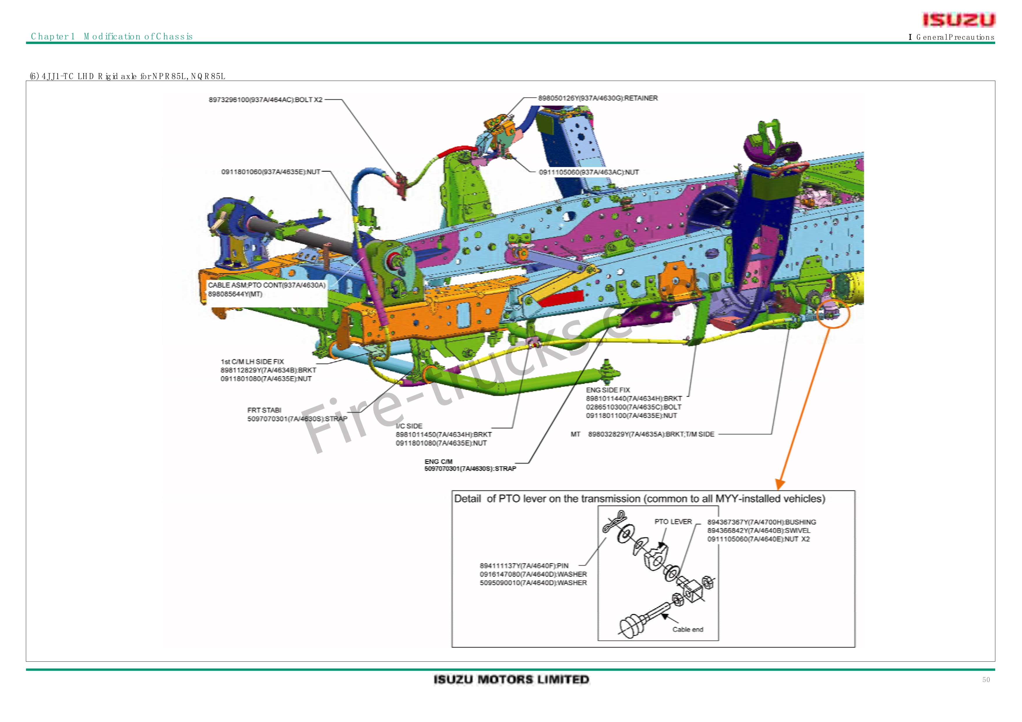 Isuzu Fire Fighting Vehicle Body Builder Handbook