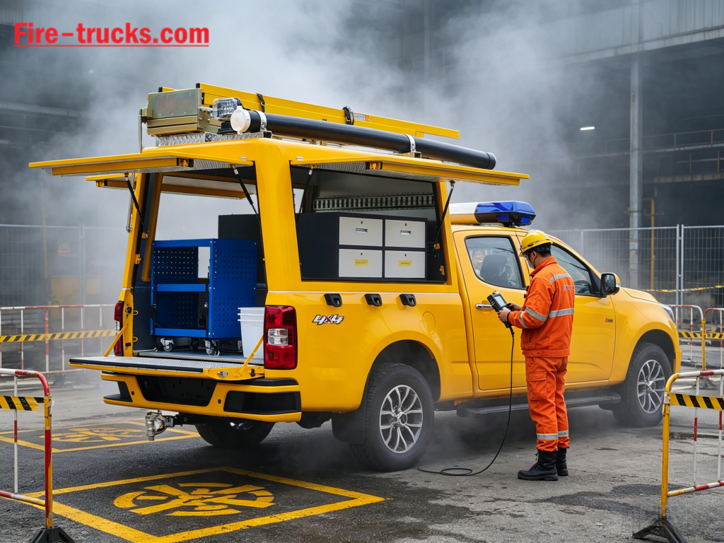 Moldova Emergency Isuzu fire service pickup drawing share