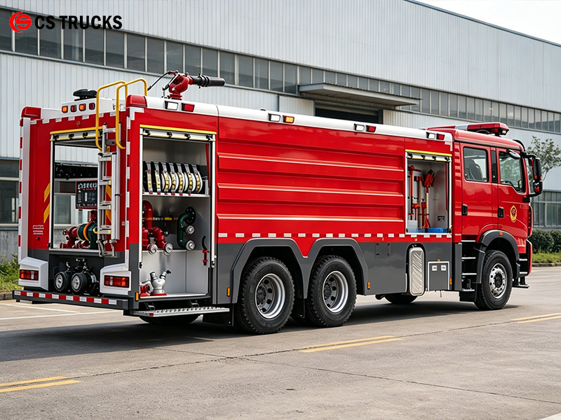 HOWO 6x4 foam water composite fire tender truck
