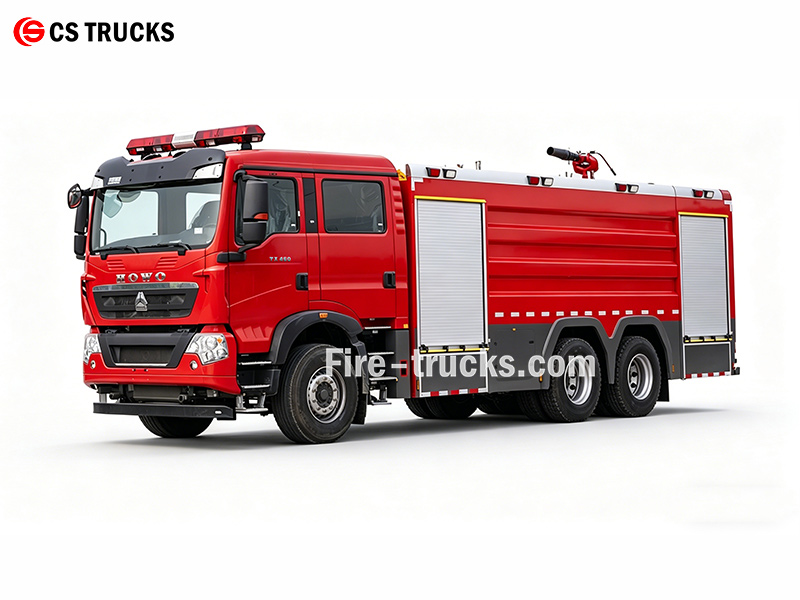 Guatemala HOWO 460 HP heavy rescue foam fire appliance
