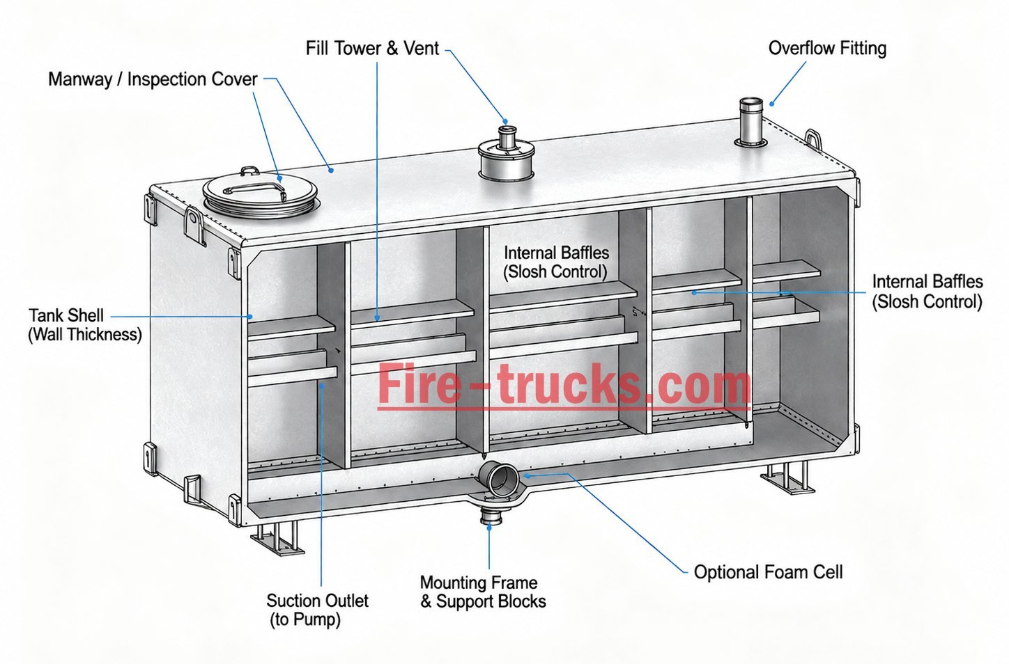 what is inside a fire truck water tank baffles manhole fill tower suction outlet diagram what is inside a fire truck water tank baffles manhole fill tower suction outlet diagram