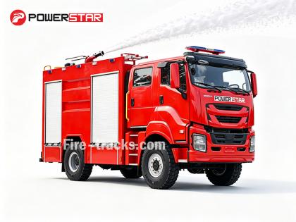ISUZU 4X4 Foam Fire Truck for police bureau - POWERSTAR Trucks
