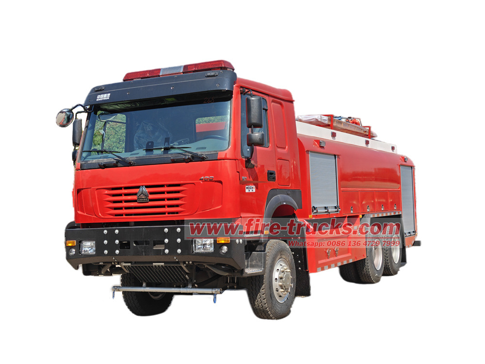 HOWO 6X6 400HP motorlu su tankeri itfaiye aracı